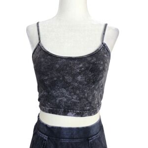 Aritzia TNA Washed Charcoal Cropped Cami